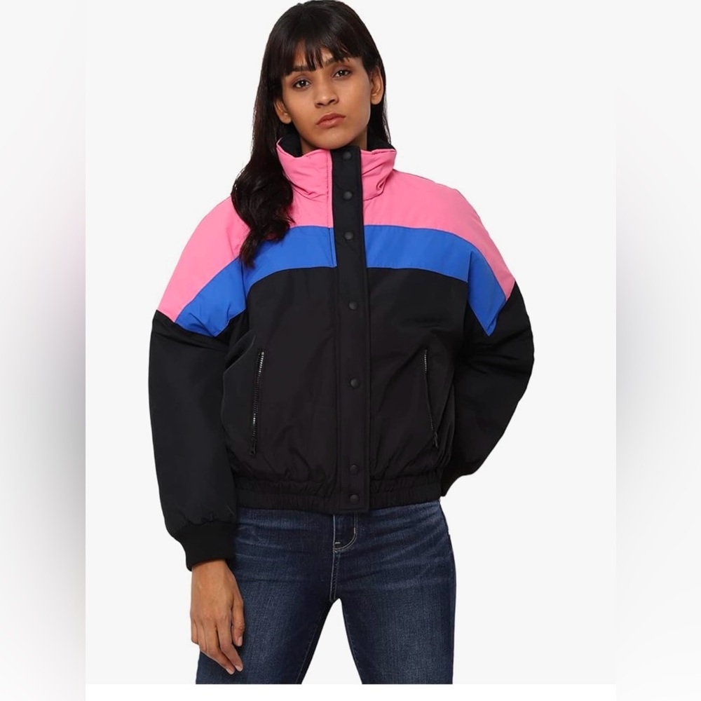 New American Eagle Colorblock Puffer Ski Jacket